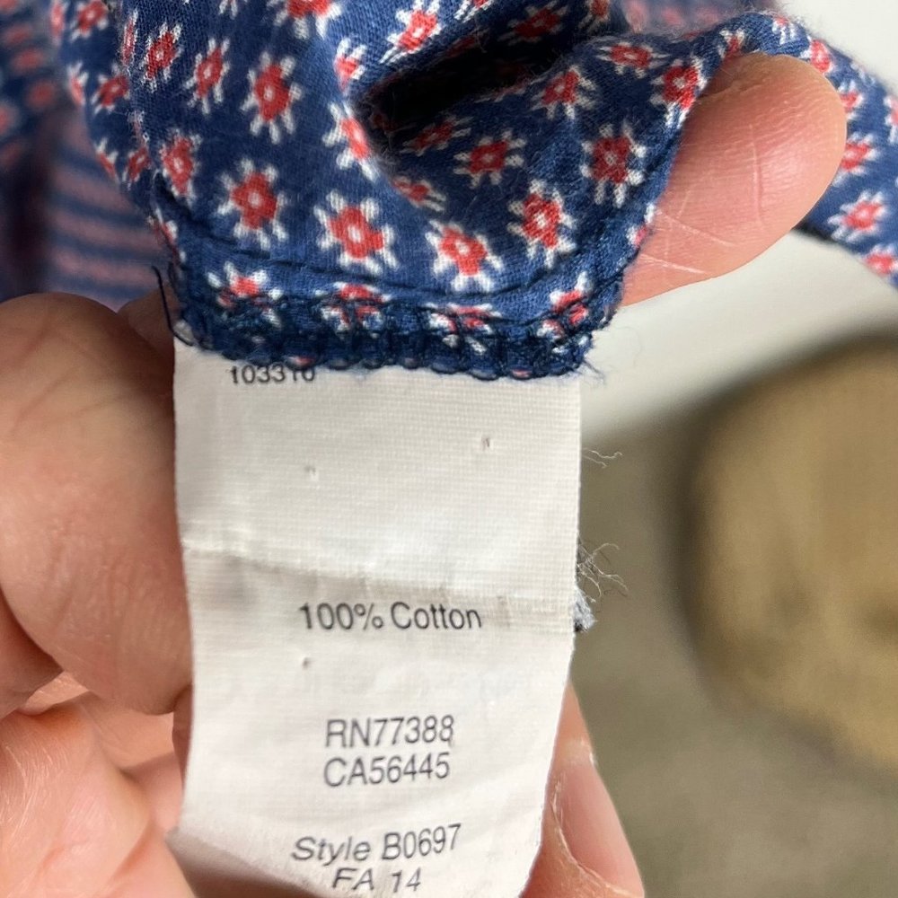 Madewell Blue Checkered Button Down Shirt - Picture 5 of 7